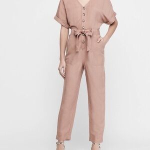 Express Button Front Utility Jumpsuit